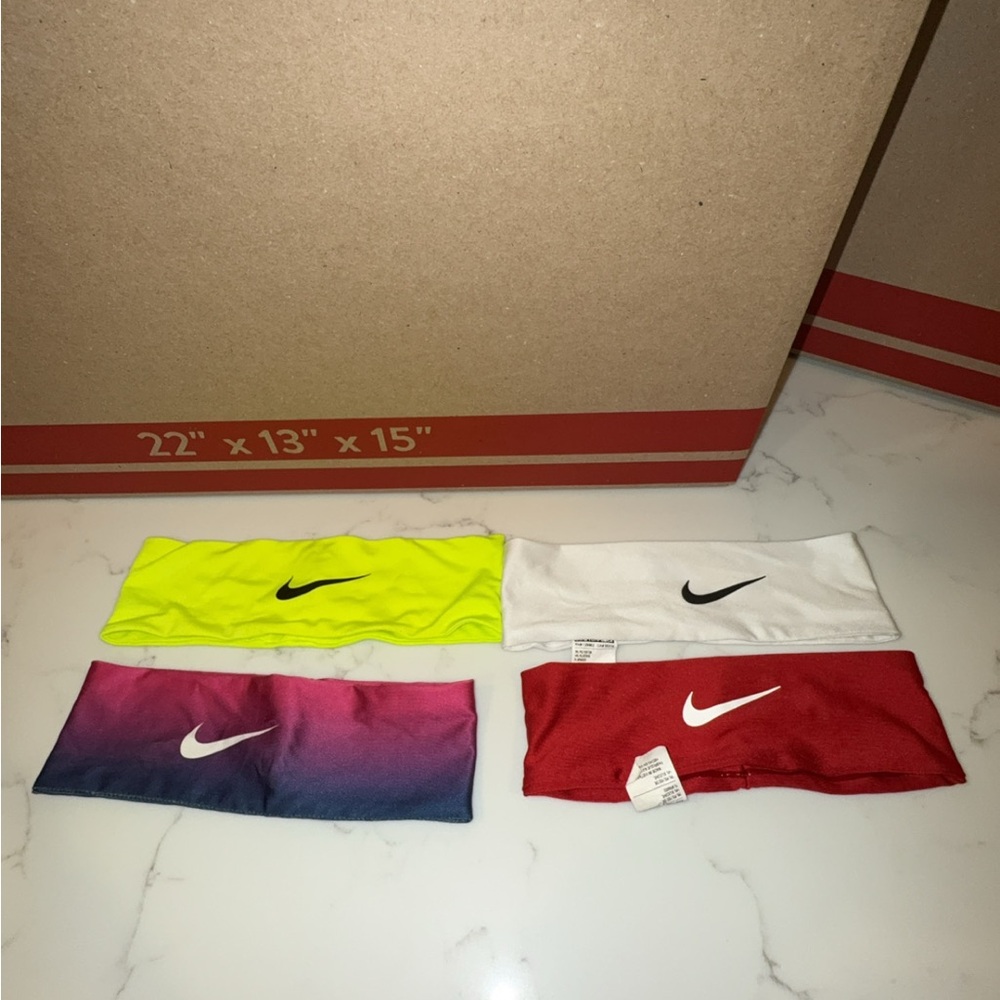 Nike Kids Headbands Set - Yellow, White, Pink, Red